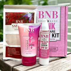 BNB Pink Glow Facial Kit ( Toneup Facewash + Saffron Mask + Pink Glow Sunscreen Spf 60 )